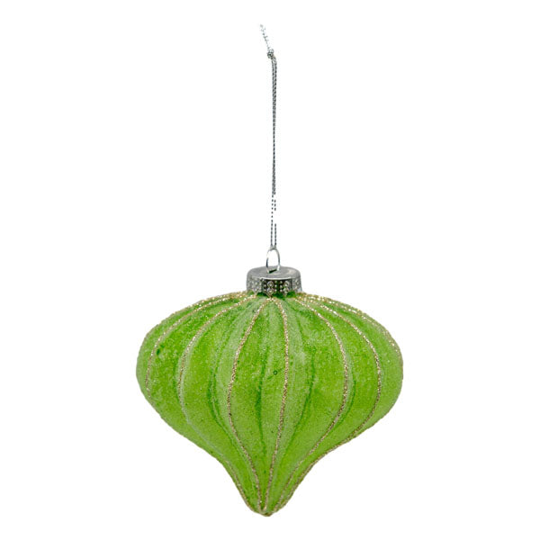 Green Lined Drop - Seasonal Decor