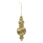 17cm Gold Swirl Lined Finial - Seasonal Decor