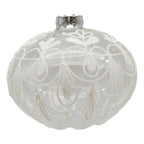 Clear White Ornate Drop - Seasonal Decor
