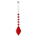 17cm Red Diamond Crystal Drop - Seasonal Decor