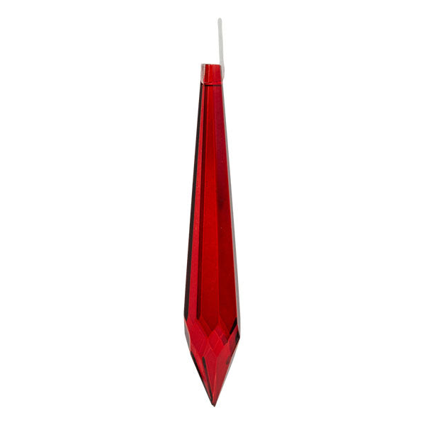 15cm Red Obelisk Crystal Drop - Seasonal Decor