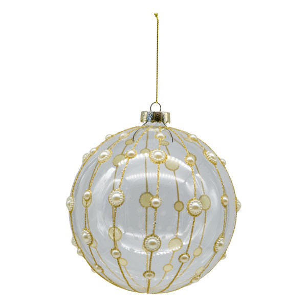 15cm Clear Pearl Ball - Seasonal Decor