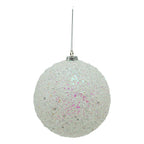 15cm White Crystal Ball - Seasonal Decor