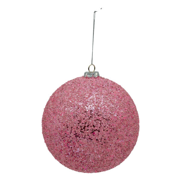 15cm Pink Crystal Ball - Seasonal Decor
