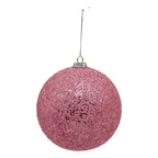 15cm Pink Crystal Ball - Seasonal Decor