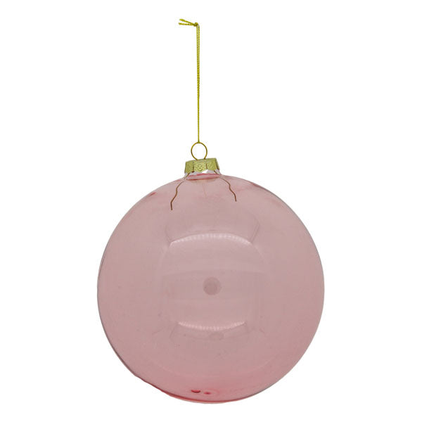 15cm Pink Transparent Ball - Seasonal Decor