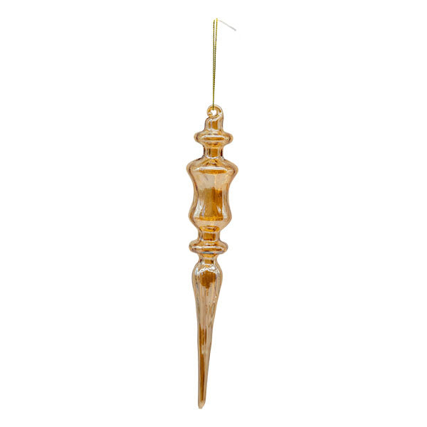 22cm Amber Finial - Seasonal Decor