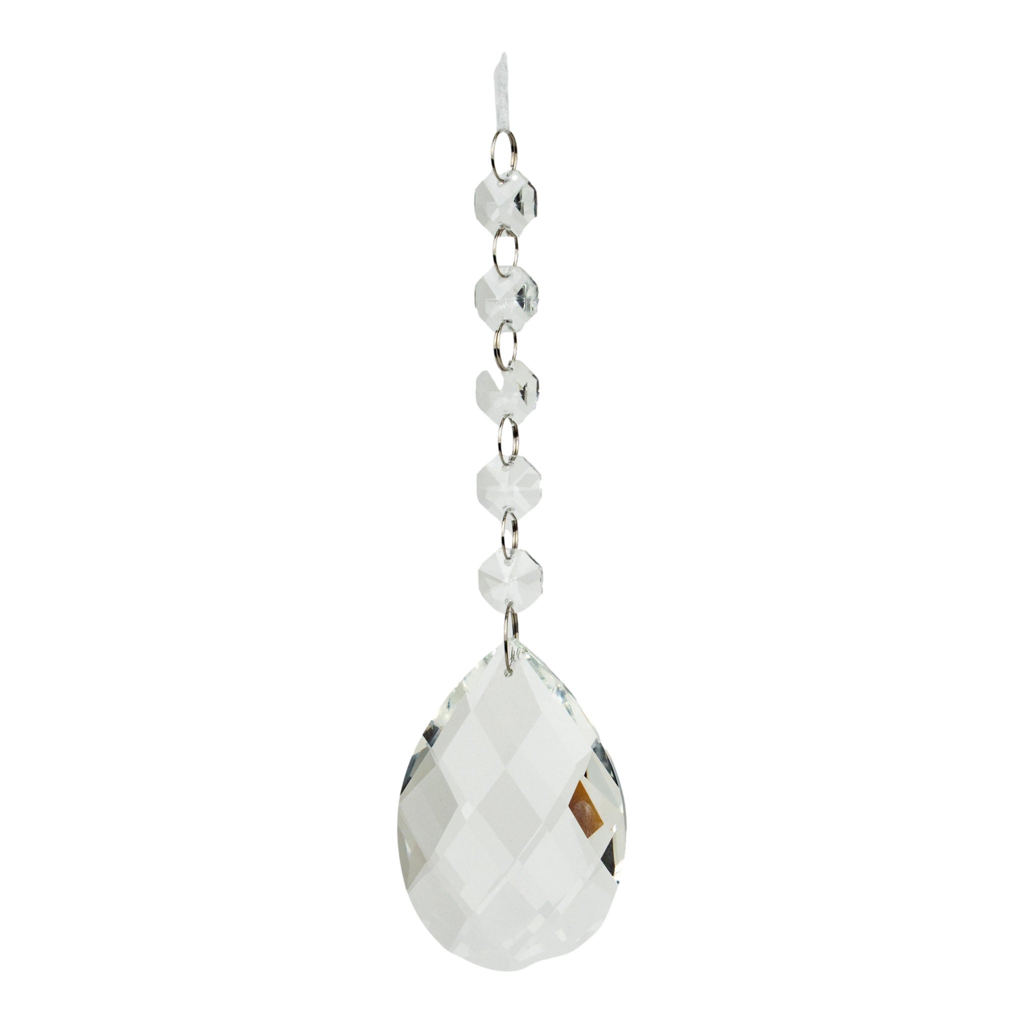 18.5cm Clear Pear Crystal Drop - Seasonal Decor