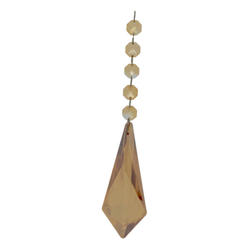 23cm Amber Kite Crystal Drop - Seasonal Decor