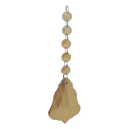 18cm Tree Amber Crystal Drop - Seasonal Decor