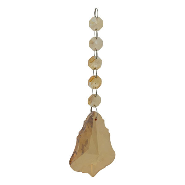 18cm Tree Amber Crystal Drop - Seasonal Decor