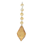 17cm Amber Diamond Crystal Drop - Seasonal Decor