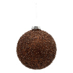 Brown Beaded Ball - Seasonal Decor