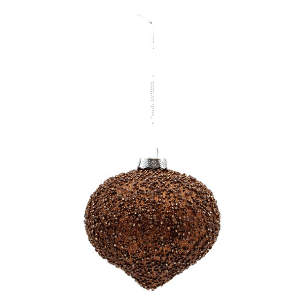 Brown Beaded Drop - Seasonal Decor