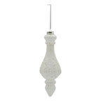 20cm Clear Frosted Finial - Seasonal Decor