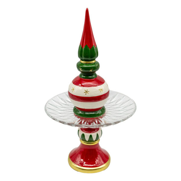 Red Green Candy Plate - Seasonal Decor