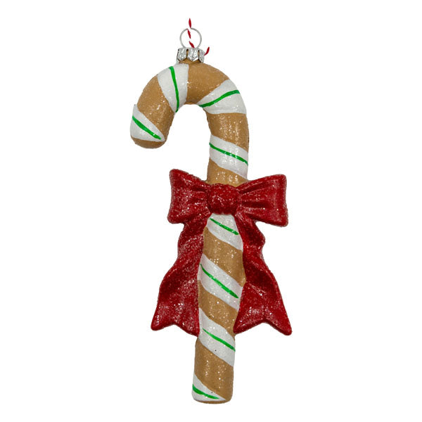 Candycane Gingerbread Hanging Ornament - Seasonal Decor