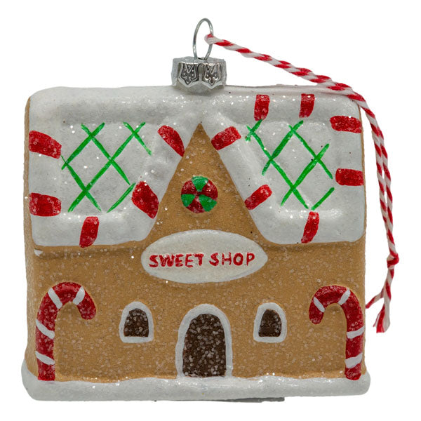 Gingerbread Sweet Shop Hanging Ornament - Seasonal Decor