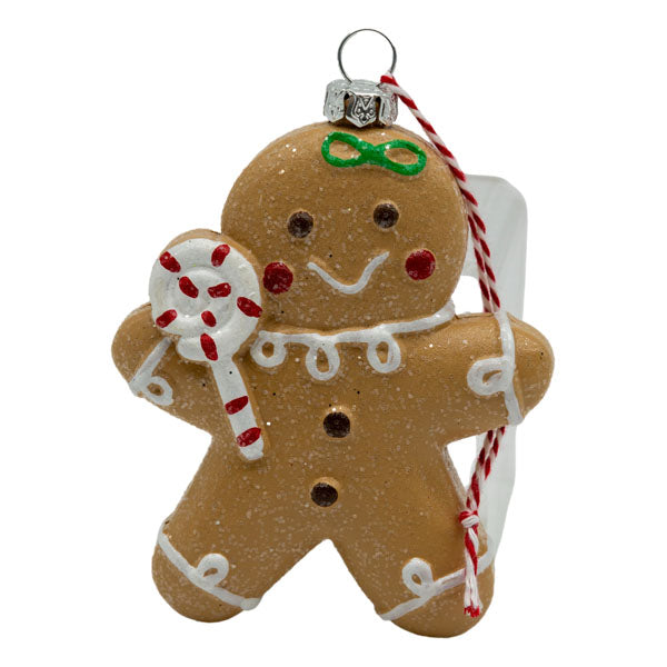 Gingerbread Man Hanging Ornament - Seasonal Decor