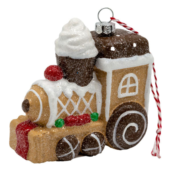 Gingerbread Train Hanging Ornament - Seasonal Decor