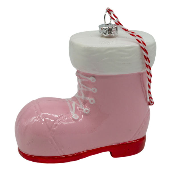 Boot Pink Red Hanging Ornament - Seasonal Decor