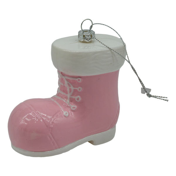 Pink Boot Hanging Ornament - Seasonal Decor