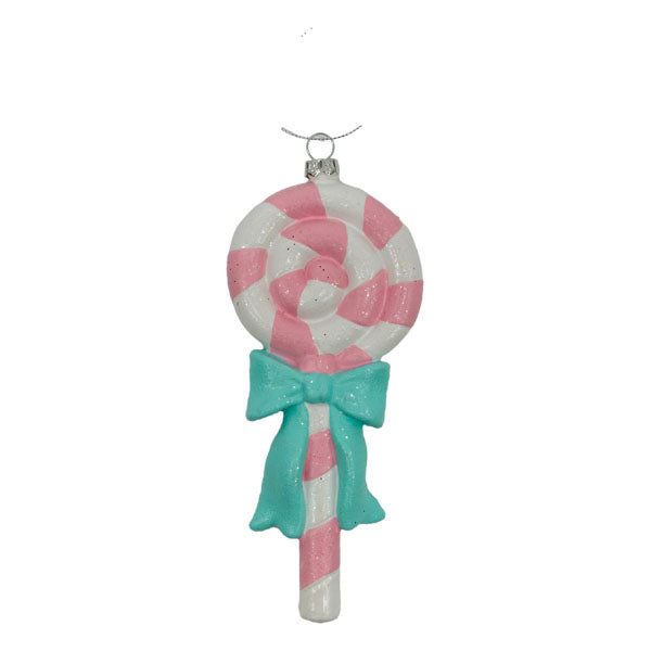Lollipop Pink Blue Hanging Ornament - Seasonal Decor