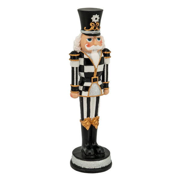 38cm Nutcracker Black W & G - Seasonal Decor