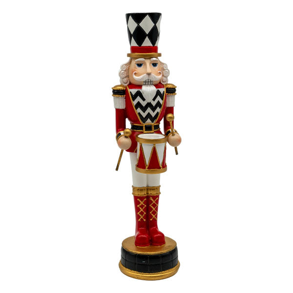 33cm Nutcracker Red W & B - Seasonal Decor