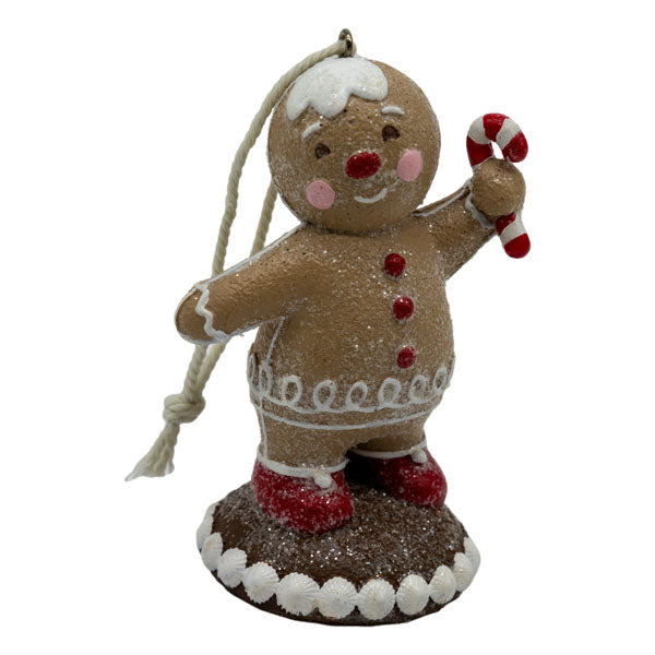 Ginger Cane Snowman Hanging - Seasonal Decor