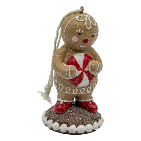 Ginger Candy Snowman Hanging - Seasonal Decor