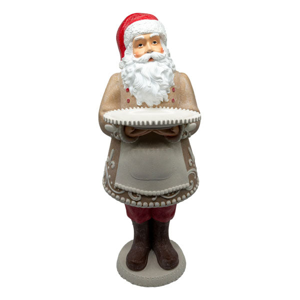 71cm Serving Gingerbread Santa - Seasonal Decor