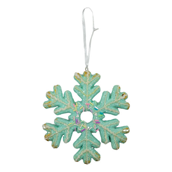 15cm Blue Snowflake Hanging - Seasonal Decor
