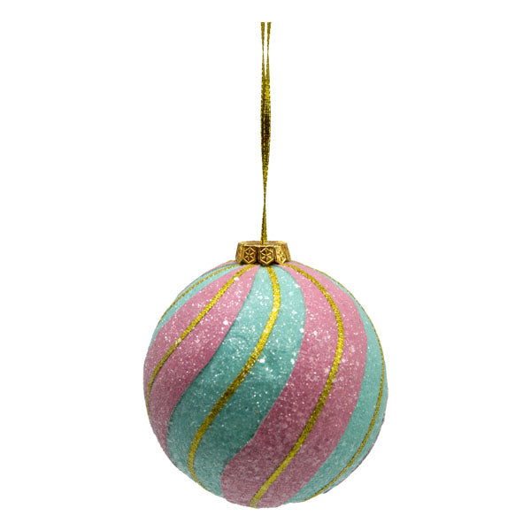 23cm Pink Blue Ball Hanging - Seasonal Decor