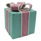 Lg Pink Blue Present Ornament - Seasonal Decor