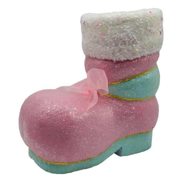 Lg Pink Blue Boot - Seasonal Decor