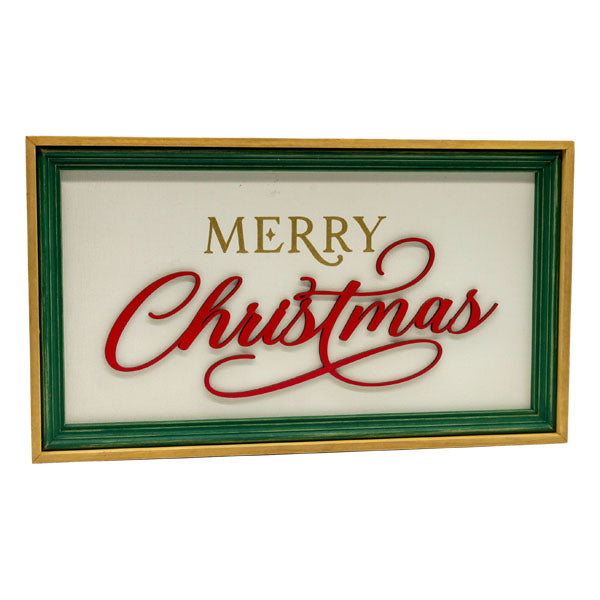 Merry Christmas Sign - Seasonal Decor