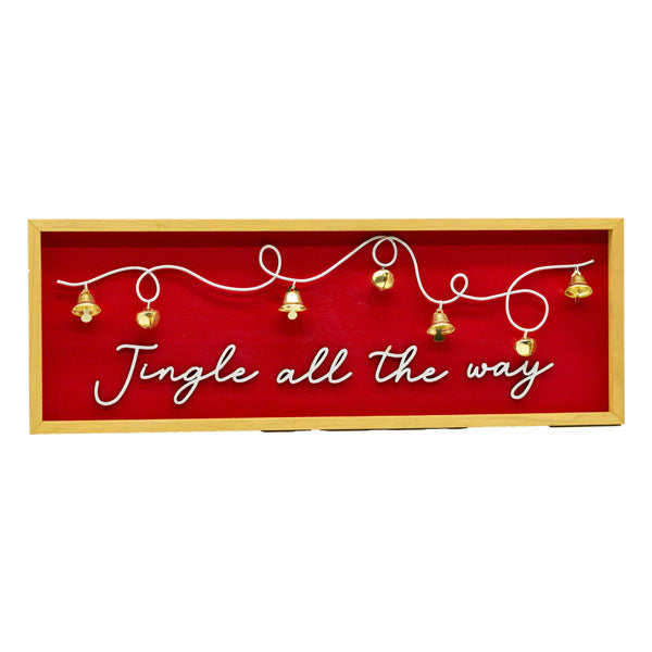Jingle All The Way Wall Plaque - Seasonal Decor