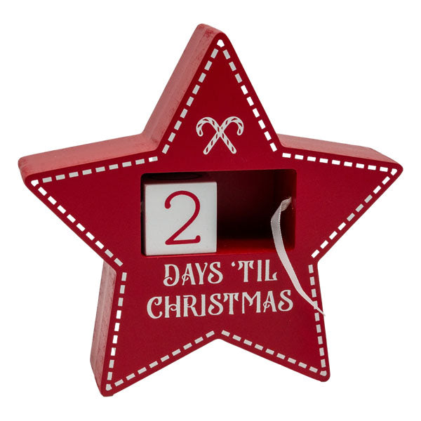 Red Star Countdown - Seasonal Decor