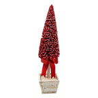 Med Red Tree White Pot - Seasonal Decor