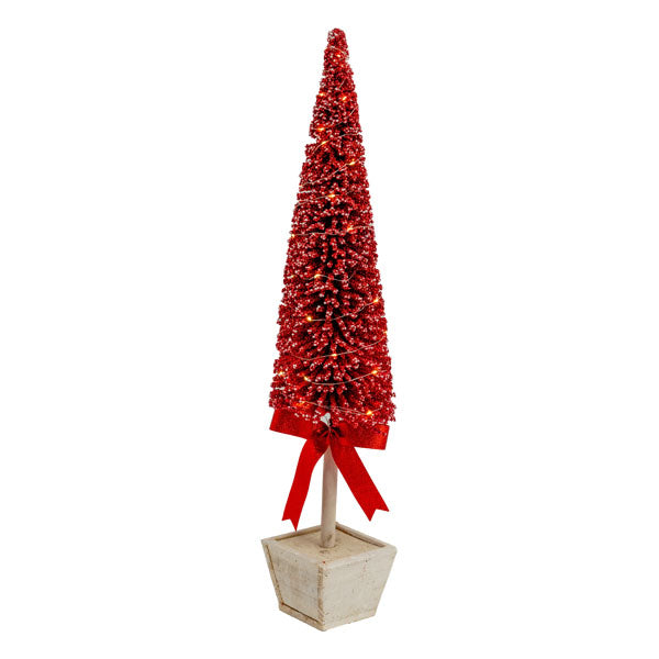 Lg Red Tree White Pot - Seasonal Decor