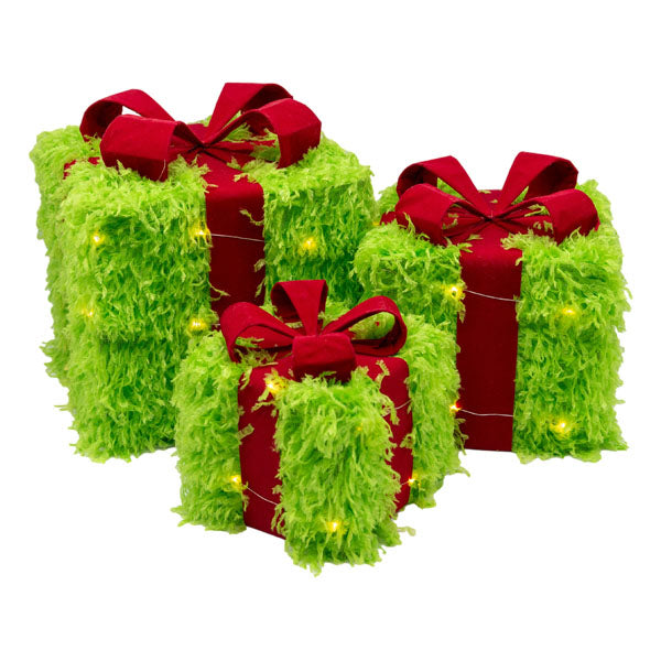 Set 3 Fluffy Boxes - Seasonal Decor