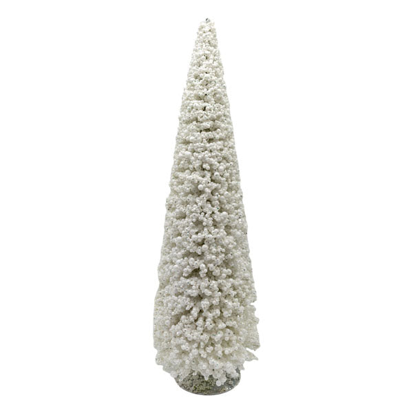 Lge White Table Top Tree - Seasonal Decor