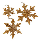 Set 3 Natural Snowflakes - Seasonal Decor
