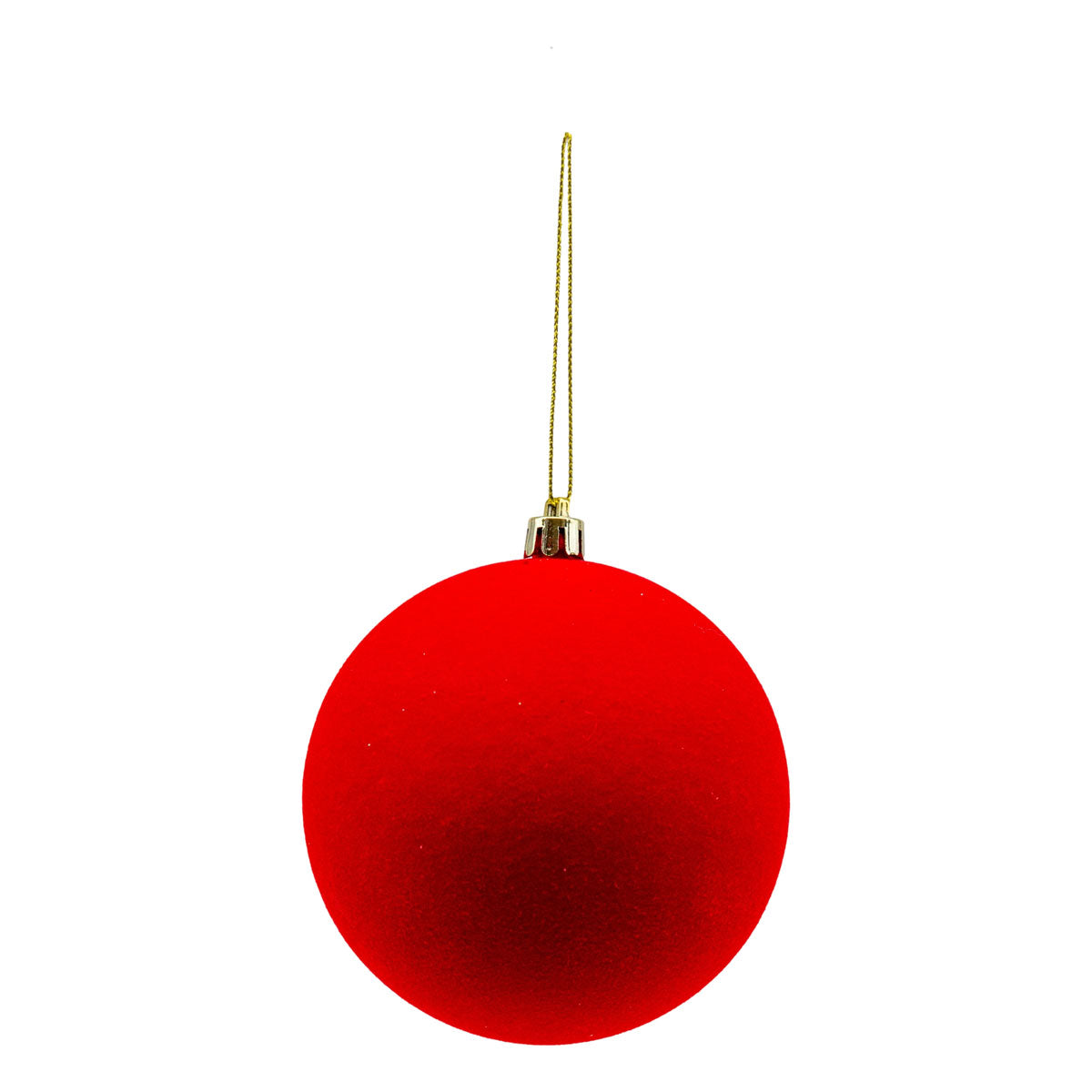 10cm Ball Velvet Red - Seasonal Decor
