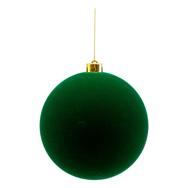 15cm Ball Velvet Green - Seasonal Decor