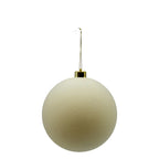 15cm Ball Velvet Ivory - Seasonal Decor