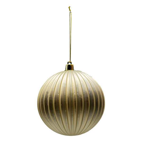 10cm Ball Lined Champagne - Seasonal Decor