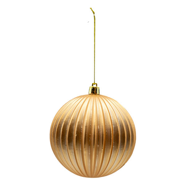 10cm Ball Lined Gold - Seasonal Decor