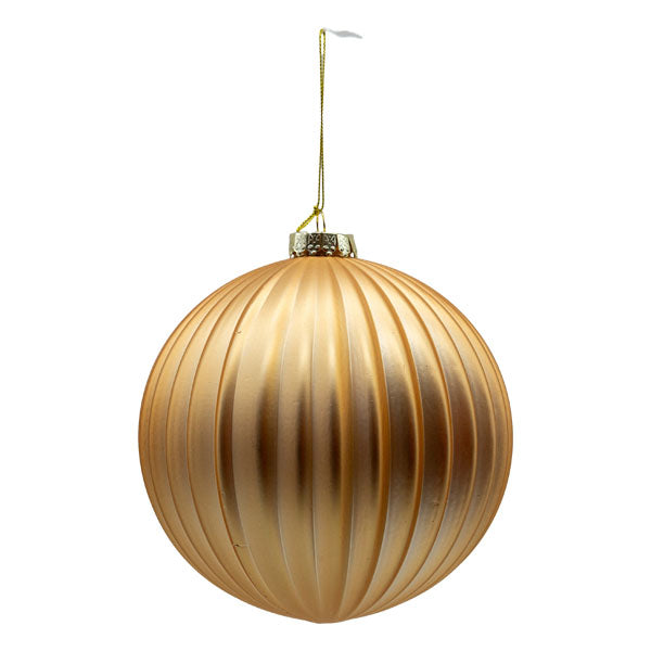 15cm Ball Lined Gold - Seasonal Decor